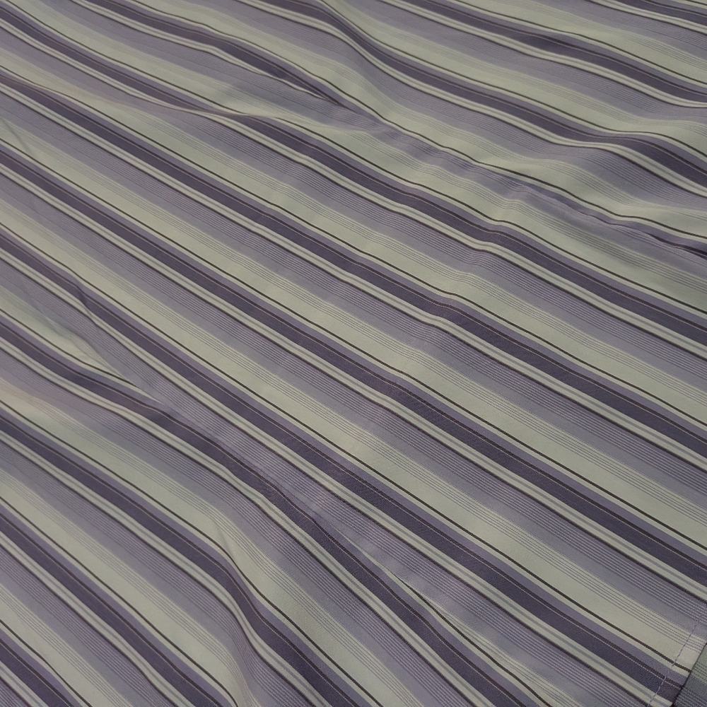DCC Stretch Women's Striped Purple Button Down Shirt (1X) - Picture 11 of 12